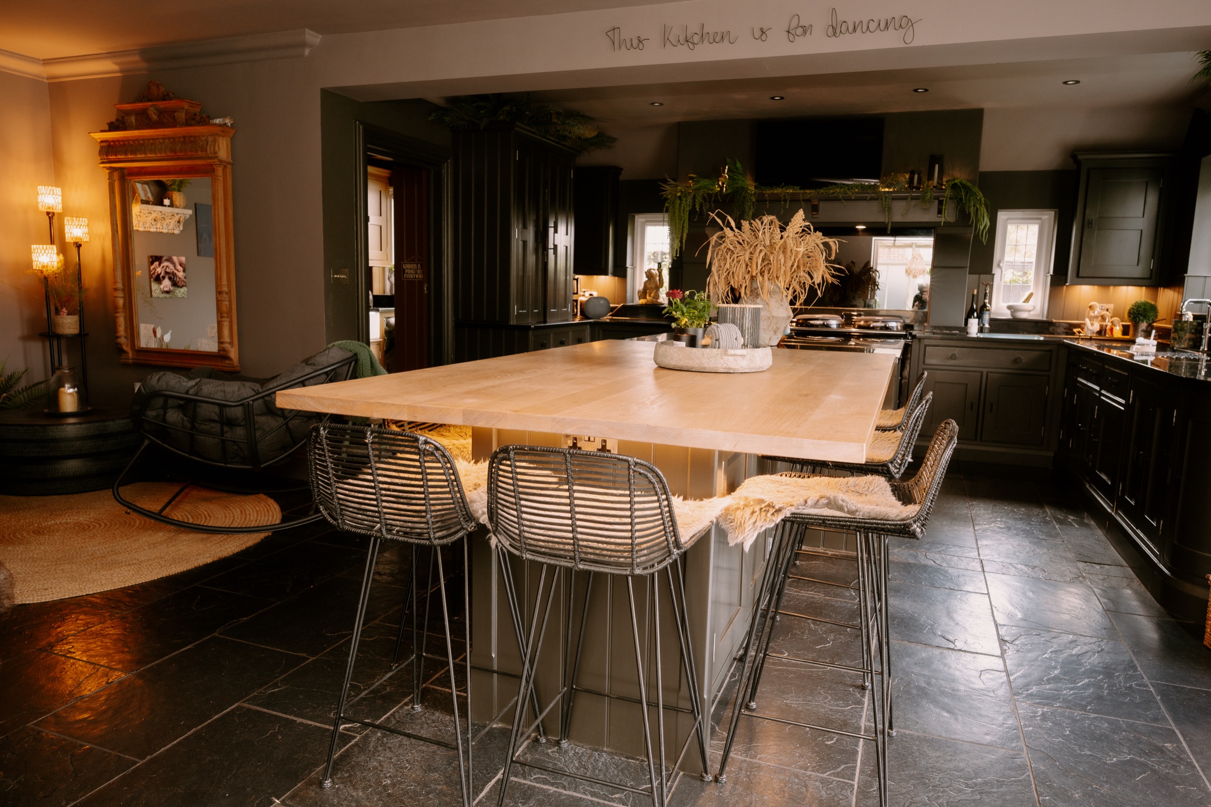 Dark, characterful Myrtleberry kitchen